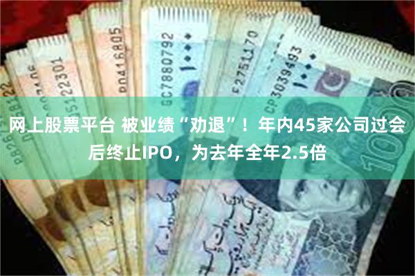 网上股票平台 被业绩“劝退”！年内45家公司过会后终止IPO，为去年全年2.5倍