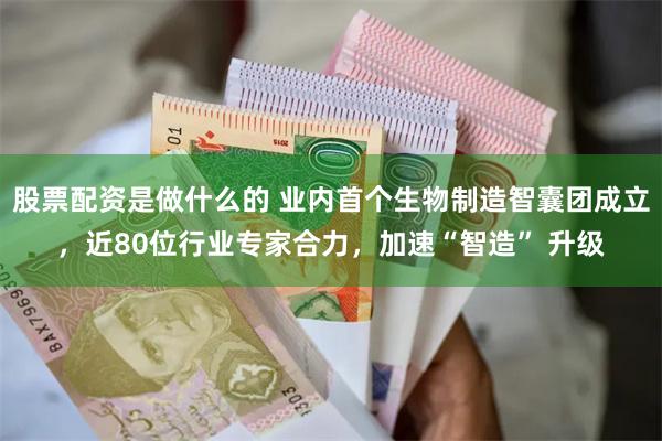 股票配资是做什么的 业内首个生物制造智囊团成立，近80位行业专家合力，加速“智造” 升级