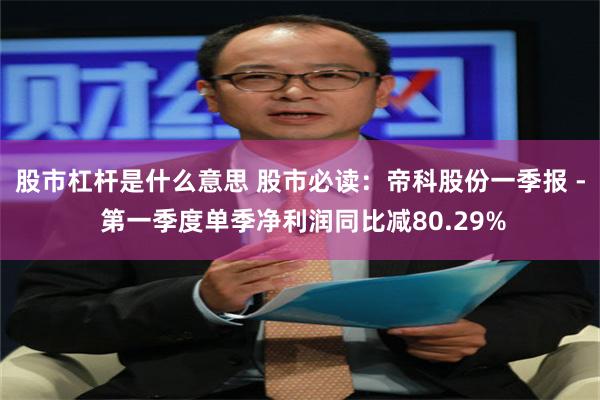 股市杠杆是什么意思 股市必读：帝科股份一季报 - 第一季度单季净利润同比减80.29%