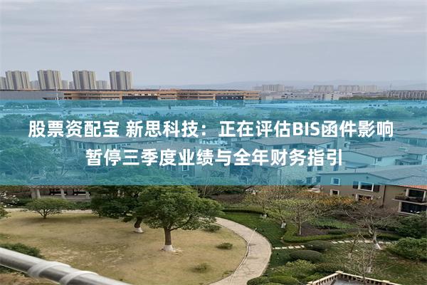 股票资配宝 新思科技：正在评估BIS函件影响 暂停三季度业绩与全年财务指引