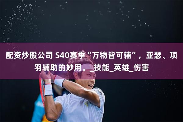 配资炒股公司 S40赛季“万物皆可辅”，亚瑟、项羽辅助的妙用。_技能_英雄_伤害